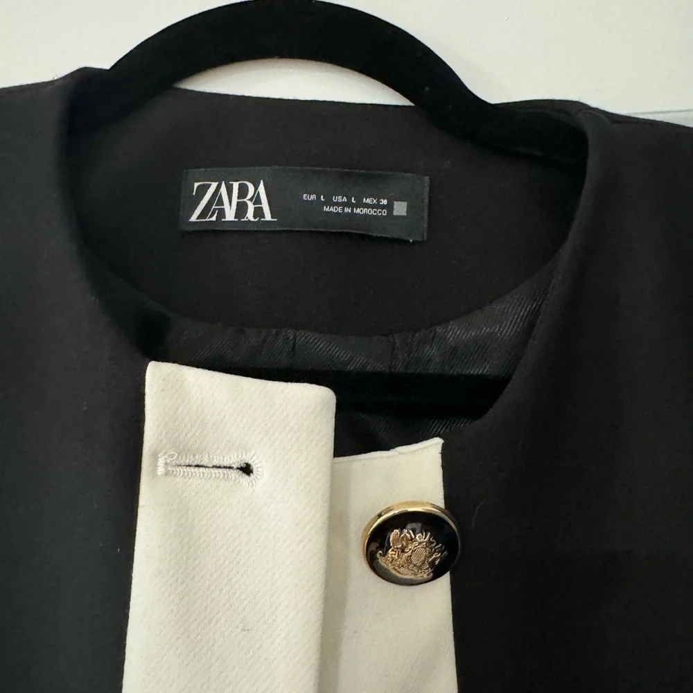 Zara black and white blazer - Picture 4 of 4